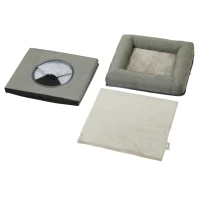 PawHut Katzenhöhle Katenbett 2-in-1 Katzenhöhle, ink. Kissen,  36,5 x 36,5 x 33 cm, Grün(m-10)