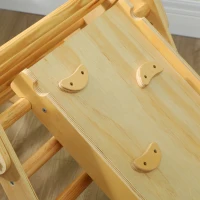 AIYAPLAY Triângulo de Escalada de Madeira 2 em 1 Escalada para Crianças de 18-48 Meses com Rampa para Deslizar ou Escalar 147x64,5x63 cm  Madeira(m-9)