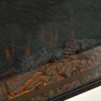 HOMCOM Freistehender Elektrischer Kamin 1800W mit Flammeneffekt, Fernbedienung, Timer und einstellbarer Temperatur, Weiß(m-5)