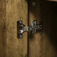 Dulap de decor modern HOMCOM, bufet de depozitare cu 2 usi si picioare din otel auriu, pentru living, sufragerie(m-7)