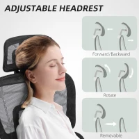 HOMCOM Multi-Adjustable Mesh Office Chair - Black(m-9)