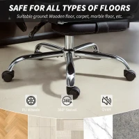 HOMCOM Silla de oficina masaje y calefacción, silla de oficina con altura ajustable respaldo inclinable 67x72x111-119cm negro(m-4)