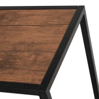 HOMCOM 3-teiliges Bartisch-Set Hochtisch-Set 3-teilig, 2 Stühle, 1 Tisch, 90 cm x 47 cm x 76  cm, Braun + Schwarz(m-10)