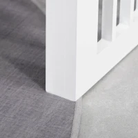 PawHut Verhoogde Voerbak voor Honden met Dubbele Kom voor Honden en Katten - Voerbakstandaard met afmetingen 44L x 24B x 15H cm - 2 roestvrijstalen kommen van 0,9L inbegrepen - wit(m-9)