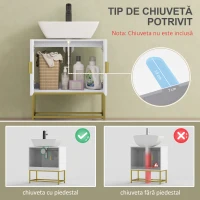 Masca Chiuveta cu Dulap – 2 Usi, Lemn & Otel 60×30×65 cm(m-4)