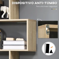 HOMCOM Estante para Livros Moderna Estante com 6 Prateleiras para Sala de Jantar Sala de Estar Estúdio 80x23x192 cm Madeira(m-7)