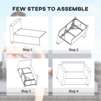 Outsunny 2-Seater Weather Resistant Outdoor Garden Rattan Sofa Chair Grey(m-7)