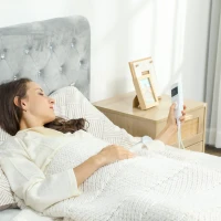 HOMCOM Heizdecke met Dualzonensteuerung 160 x 140 cm machinewasbaar met 5 Verwarmingsniveaus, 10 Uur Timer, Oververhittingsbeveiliging(m-10)