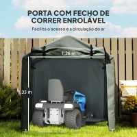 Outsunny Abrigo de Exterior para Ferramentas e Bicicletas 2,2x1,57x1,65 m com Porta Desmontável com Fecho de Correr Cinzento Escuro(m-6)