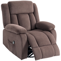 HOMCOM Sillón de masaje 8 puntos, 5 modos, calor lumbar, reclinable y giratorio, marrón