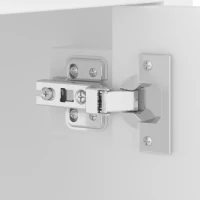 Badezimmerschrank mit Waschbecken, freistehend, großer Stauraum, 76 x 46 x 87 cm, Weiß(m-9)