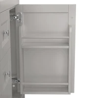 Badezimmerschrank 76cm Bodenstehender mit Waschbecken Feuchtigkeitsbeständig Stauraum Grau(m-8)