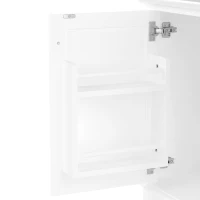 Bodenstehender Badezimmerschrank mit Waschbecken, vielfältiger Stauraum, 76 x 46 x 83,5 cm, Weiß(m-7)