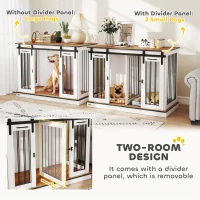 PawHut Dog Crate Furniture for Large Dogs, Double Dog Cage for Small Dogs(m-5)