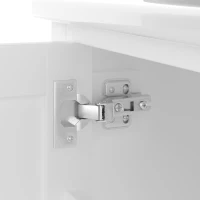 Bodenstehender Badezimmerschrank mit Waschbecken, vielfältiger Stauraum, 76 x 46 x 83,5 cm, Weiß(m-8)