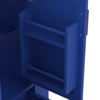 Moderner Badezimmerschrank 76cm mit Aufbewahrung und integriertem Keramikwaschbecken Blau(m-7)