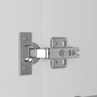 Multifunktionale Vitrine mit Glastrennwand, LED-Farbwechsellicht, 40 x 29 x 170 cm, Weiß(m-9)