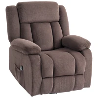 HOMCOM Sillón de masaje 8 puntos, 5 modos, calor lumbar, reclinable y giratorio, marrón(m-7)