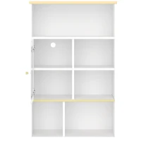 Bücherregal 180cm Multifunktionales mit Licht Mehrschichtige Aufbewahrung für Wohnzimmer und Home Office Weiß(m-8)