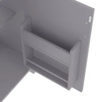 Badezimmerschrank mit Keramikwaschbecken und Stauraum 51x34 cm Grau(m-6)