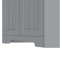 Hochwertiger dreieckiger Badezimmerschrank 170 cm mit 3 offenen Fächer Grau(m-9)