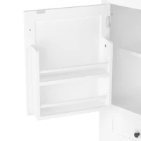 Badezimmerschrank mit Waschbecken geräuschlose Schublade verstellbares Regal 51x46 cm Weiß(m-6)
