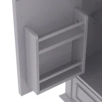 Badezimmerschrank mit Waschbecken, freistehend, großer Stauraum, 76 x 46 x 87 cm, Grau(m-6)