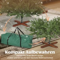HOMCOM Kunstkerstboom 210 cm, natuurlijk ogend, klapbare takken, grenenvoet(m-9)