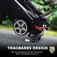 AIYAPLAY 12V Kinderauto | 2× motor | 2,4 GHz RC | Softstart & geveerd | MP3/USB en LED — Zwart(m-6)