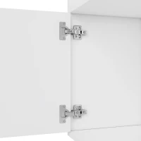 Bücherregal mit LED-Farbwechsel-Ambientelicht, Doppeltüren und mehreren Ablagefächern, 80 x 30 x 173 cm, Weiß(m-6)