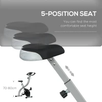 SPORTNOW Magnetic Exercise Bike, Foldable X-Bike with Adjustable Resistance, Pulse Sensor, Wheels and LCD Monitor, Grey(m-6)