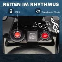 AIYAPLAY Kinderquad Elektrisch 6V met Voor- en Achteruitfunctie, Muziek, LED-koplampen Zwart(m-6)