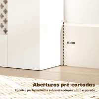 HOMCOM Cobertura para Radiadores Proteção Radiador de MDF 78x19x81 cm Desenho Moderno de Ripas Branco(m-7)