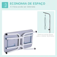 PawHut Mesa de Tosquia para Cães Dobrável com Braço Ajustável entre  60-104 cm e Bancada de Borracha Antiderrapante 81x48,5x80 cm Azul(m-5)