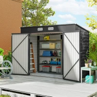 Outsunny Sopron Gradina 8×4 ft – Otel Galvanizat pentru Depozitare(m-10)