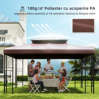 Outsunny Acoperis de Schimb pentru Gazebo de Gradina, Impermeabil, Dublu Strat, 3x4 m(m-7)