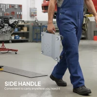 DURHAND manoeuvreerkrikken 2 stuks manoeuvreerhulp bandenwisselkrik met 4 rollen voor auto's grijs 40,5 l x 30 b x 13,5 h cm | Aosom.de(m-6)