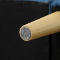 HOMCOM 2‑zitsbank met opbergruimte, knoopgestikte rugleuning, kussens, rubberhout, 117x62x78 cm — Blauw(m-9)