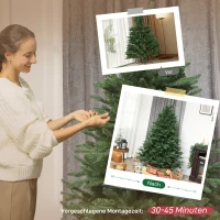 HOMCOM Kunstkerstboom 180 cm, dennenlook met 3026 uiteinden – voor binnen(m-7)