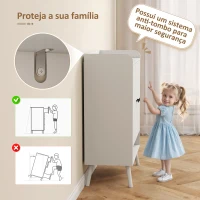 HOMCOM Sapateira de 2 Portas em Ripas Sapateira para Entrada com Prateleiras Ajustáveis Compartimento Aberto para 15 Pares de Sapatos 75x35x97 cm Branco(m-8)