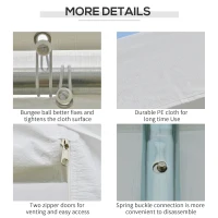 Outsunny 6 x 3m Garden Gazebo Marquee, Party Tent and Portable Garage Carport shelter, Heavy Duty Steel Frame(m-7)