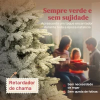HOMCOM Árvore de Natal Artificial 180 cm Árvore de Natal Nevada com 1207 Ramos Base Dobrável e Fácil de Montar Verde(m-4)