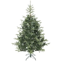 HOMCOM Árvore de Natal Artificial 210 cm com 1123 Ramos Densos e Suporte Metálico Dobrável para Interior Verde(m-1)