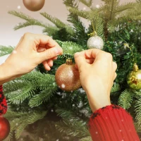 HOMCOM Árvore de Natal Artificial 150 cm com 492 Ramos Densos e Suporte Metálico Dobrável para Interior Verde(m-5)