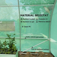 Outsunny Sera de Gradina Tunel pentru Cultivare Plante în PE, 600x300x200cm, ușă unică(m-4)