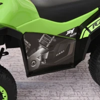 HOMCOM kinderauto trapauto met voeten schuiven kinderauto kindervoertuig voor 18-36 maanden licht muziek kunststof staal groen 67,5 x 38 x 44 cm(m-12)