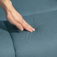 HOMCOM Fauteuil releveur avec revêtement doux, fauteuil relax avec télécommande et poches latérales, bleu(m-5)