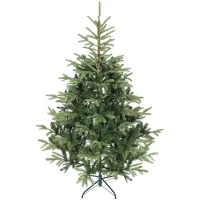 HOMCOM Árvore de Natal Artificial 180 cm com 772 Ramos Densos e Suporte Metálico Dobrável para Interior Verde(m-1)