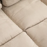 HOMCOM 2-in-1 Vloerstoel met Verstelbare Rugleuning, 102 x 73 x 60 cm, Beige(m-11)