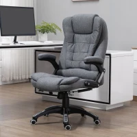 Vinsetto Fotoliu Relax – 6 Zone de Masaj, Gri(m-3)